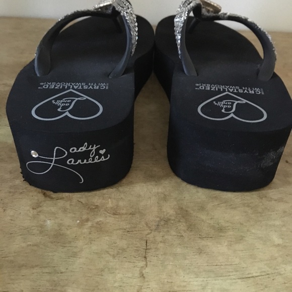 NEW Lady Lanell Swarovski platform sandals sz 7 fit 7.5, 8 - Picture 2 of 4